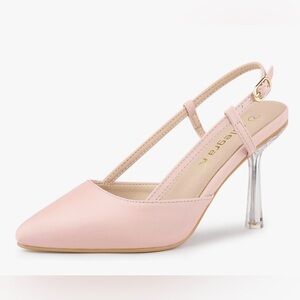 Allegra K Pink Slingback Heels